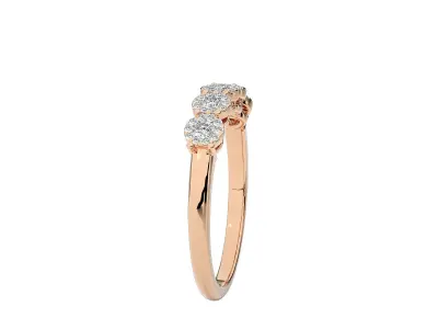 Solitaire ring 3D print model 17