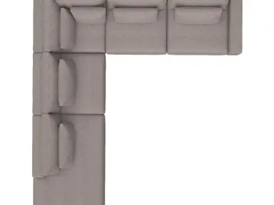 Atelier Bloor 4 Pc Raf Sectional W Ottoman Ches UATR-066-360-S3 3D model