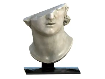 Statue 010 Low-poly 3D model