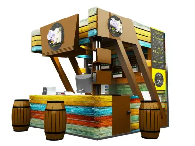 Booth Exhibition Stand a156a 3D model