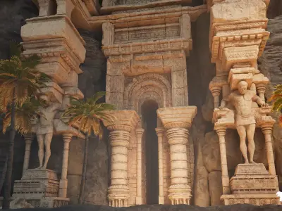  The Lost Temple Environment Low-poly 3D model