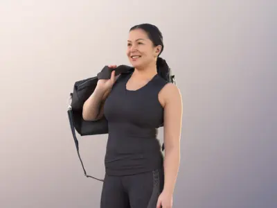 Vicky 11171 - 2 Texture Variations - Sporty Woman Standing Bag 3D model