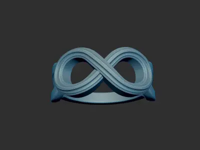 Decorative Infinity Symbol Ring 3d Model 3D print model