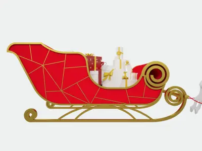 Sleigh  Santa Claus  3D model