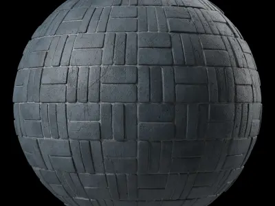 Pavement Materials 54- Stone Paving Sbsar Pbr 4k Seamless Texture