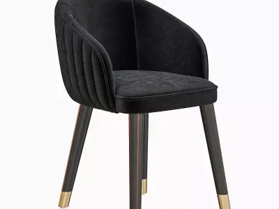 chair velvet dining 3D model