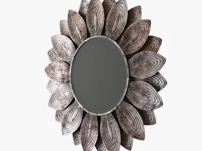 Surya helios champagne wall mirror 3D model