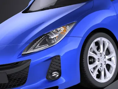 Mazda 3 hatchback 2013 european VRAY 3D model