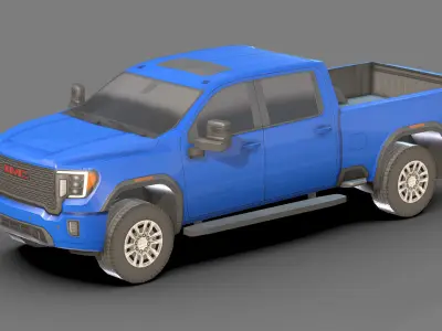 Low-poly GMC Sierra HD Denali 3D Models Low-poly 3D model