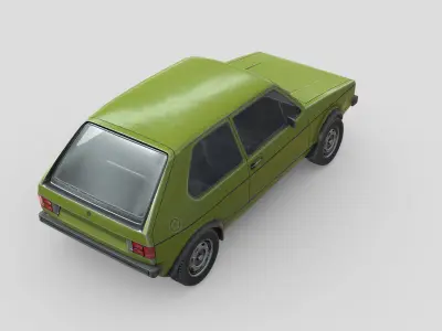 Volkswagen Golf GTI 1975 Low-poly 3D model