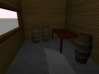 Log Cabin Low-poly 3D model