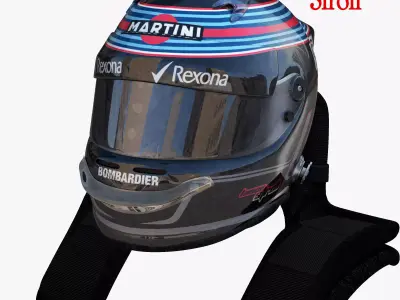 Stroll helmet 2017 Low-poly 3D model