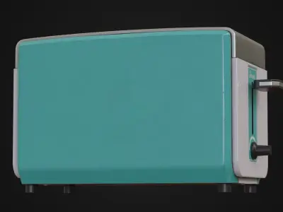 Retro toaster 01 Low-poly 3D model