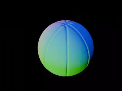 Basketball Low-poly 3D model