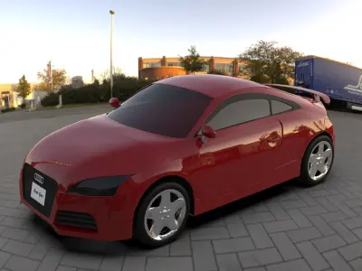 Audi tt rs coupe Low-poly 3D model