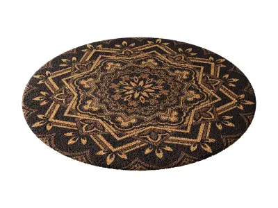 round carpet 4 3D model