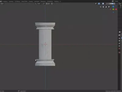 Roman style pillar Free low-poly 3D model