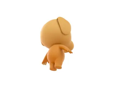 Character207 Golden Retriever Dog 3D model