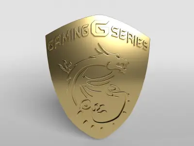 MSI Logo 02 - 8K Texture Free 3D model