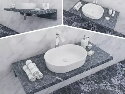 washbasin Ravak Moon 2 3D model