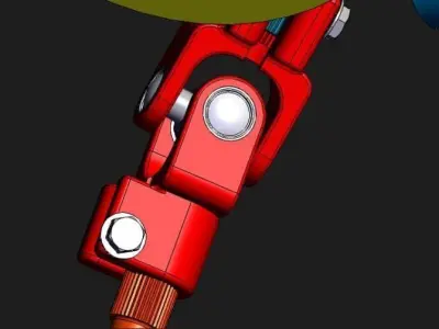 sistema Direcao assistida Low-poly 3D model