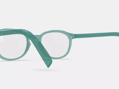 Anselm Eyeglasses in Viridian 3D model