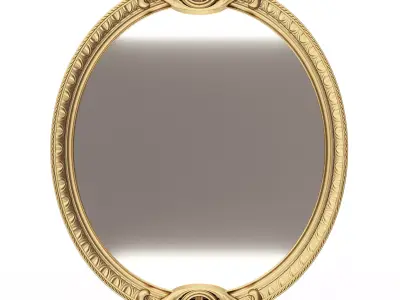 Carved Classic Mirror 08 Low-poly 3D model