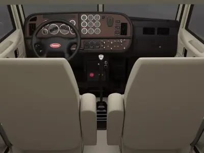 Peterbilt-379 Interior Low-poly 3D model