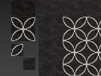  Tiles ATLAS CONCORDE MARVEL PRO Mosaico Circle 3D model