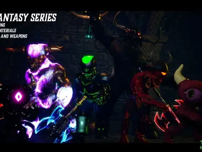 Dark Fantasy Pack - Unreal Engine 5 Asset Pack Low-poly 3D model