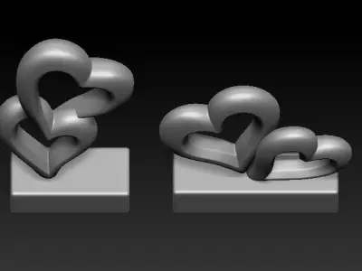 Love heart Free 3D model