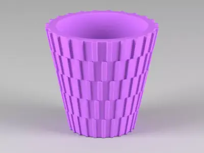 miniature flower pot 05 3D print model