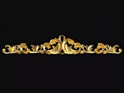 Central decor ornament for furniture 3D model 890