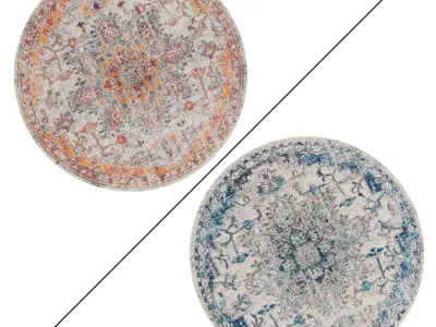 Round Rug Set 120 3D model