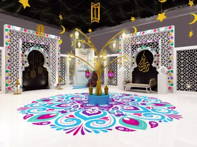 Transmission Set islamic interior design 3D model