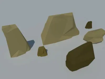Cartoon Low Poly Village  Free low-poly 3D model