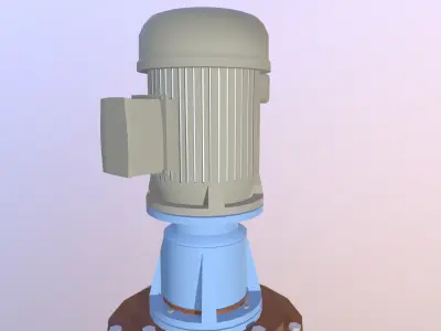 Motor Pump Low-poly 3D model
