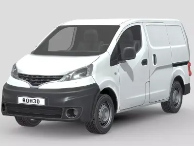 Nissan NV200 Van 2010 Low-poly 3D model