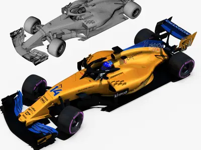 McLaren MCL33 Low-poly 3D model
