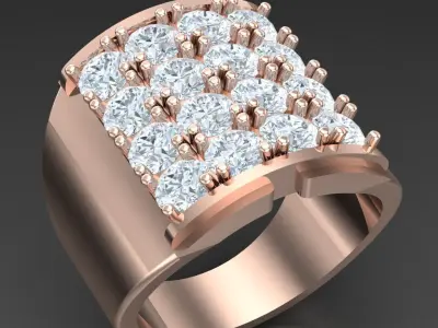 Luxury Men Rings Designs 5MR044 3D print model