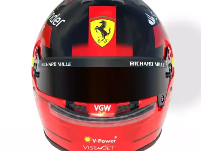 F1 Ferrari Helmets 2024 3D model