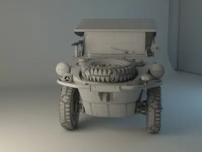 Volkswagen type 166 Schwimmwagen military edition 3D model