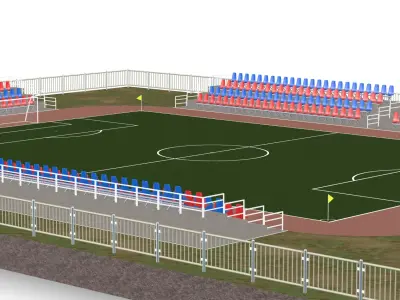 Soccer stadium 3D model