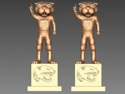 NCAA - South Alabama Jaguars mascot statue - 3d Print 3D print model