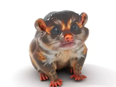 Adorable Squirrel Creature model pack Low-poly 3D model