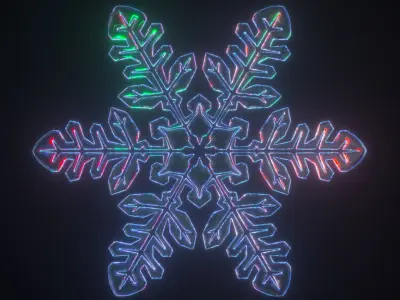 Snowflakes set v2 3D model