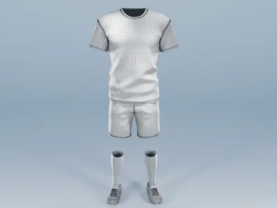 Soccer uniform 02 3D model