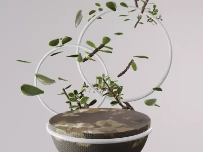Beautiful background suitable for product advertising  3D model