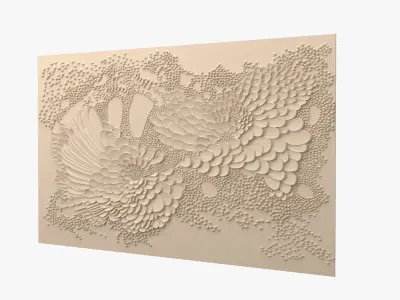 3D Wall Panel STL Model for CNC and 3D Printing 01 3D model
