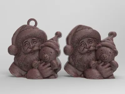 sanda with teddy decor 3D print model